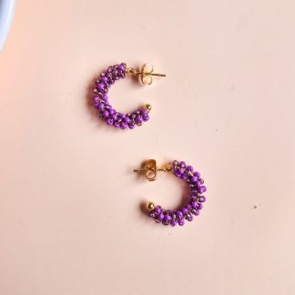 ARETES MOSTACILLA MORADA