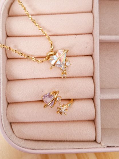 SET CORAZON SATURNO BLANCO