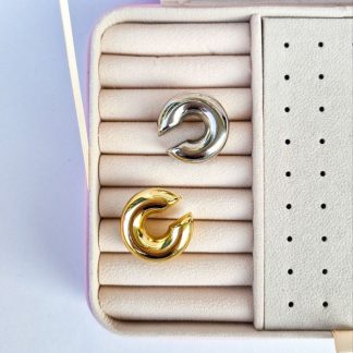 EARCUFF CHUNKY - plateado