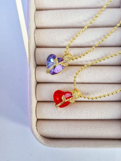 CADENA CORAZÓN FLOR