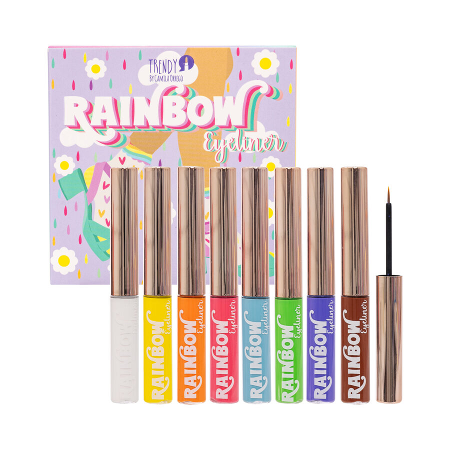 Kit X 8 Delineadores Matte Coloridos Rainbow Trendy