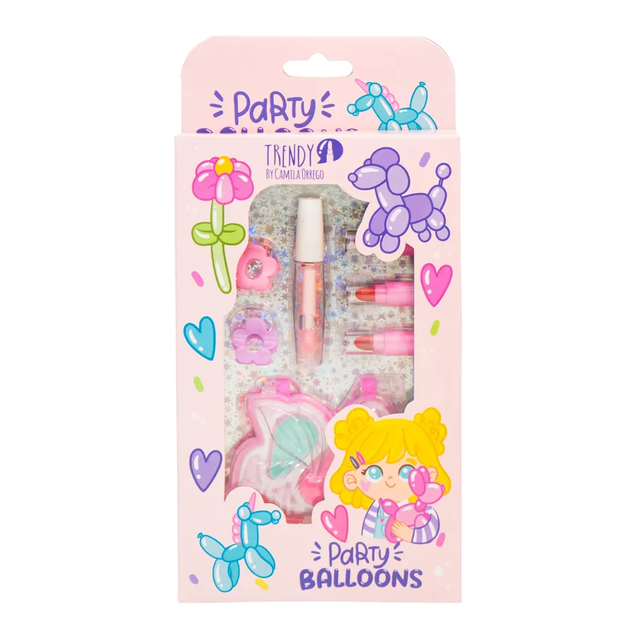 Kit De Maquillaje Para Niñas Party Balloons